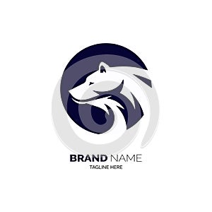 bear logo template design sillhouette for brand or company and other