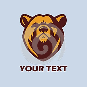 Bear Logo Template Vector Mascot Design