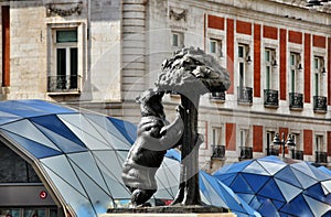 Bear and Madrono Tree. Madrid, Spain photo