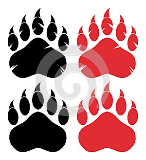 Bear Paw Logo Design Concept. Collection