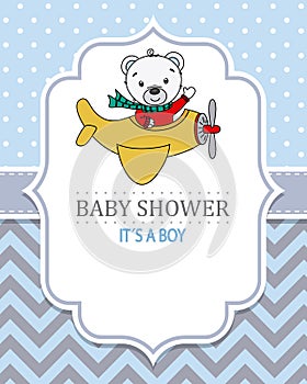 Bear piloting a plane