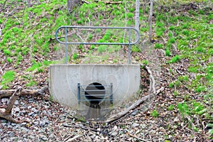 A bear proof drainage ditch