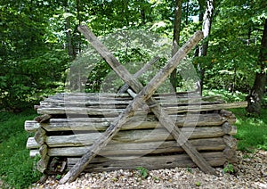 A bear-proof pig sty used by settlers in virginia