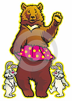 Bear & rabbits