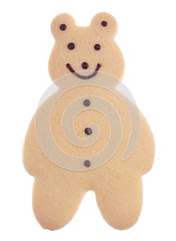 Bear Shaped Biscuit Isolated