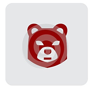 Bear Simpel Logo Icon Vector Ilustration photo