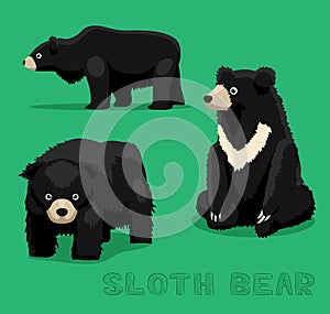 Bear Sloth Bear Cartoon Vector Illustration