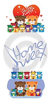 Bear sweet home set