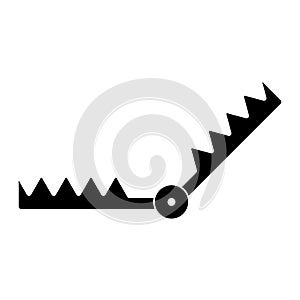 Bear trap design isolated on white background