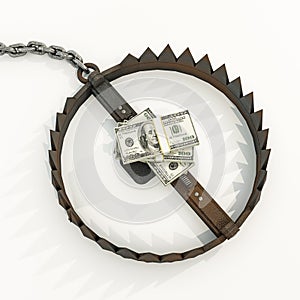 Bear trap isolated on white