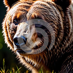 Bear wild animal living in nature, part of ecosystem