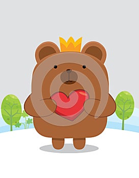 Bear wth heart