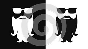 Beard logo. Isolated Beard on white background