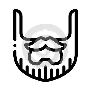 Beard Mustache Whisker Icon Outline Illustration