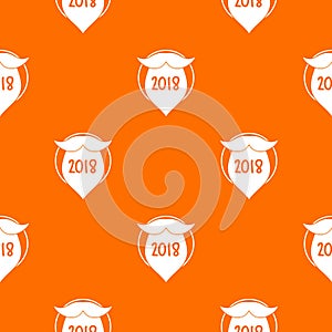 Beard pattern vector orange