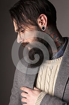 Beard and tatoos