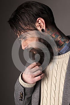 Beard and tatoos