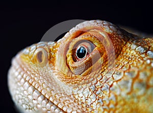 Bearded dragon headclose up macro photography