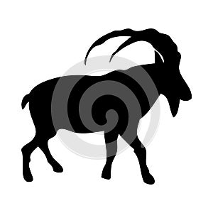 Bearded Goat Silhouette