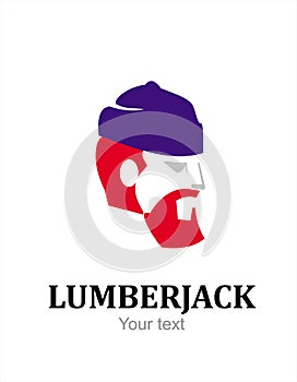Bearded lumberjack with cap