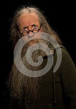 Bearded man with bifocals