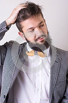 Bearded man in a suit