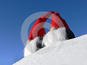 Bearded Santas on Snow photo