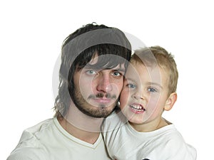Beardman with kid