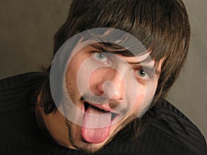 Beardman with mouth photo