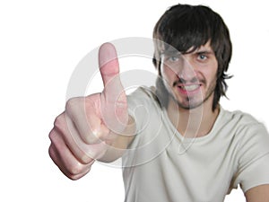 Beardman with ok gesture