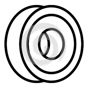 Bearing wheel icon outline vector. Car tire