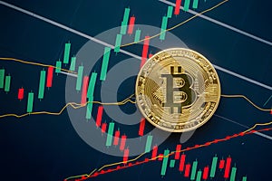 Bearish divergence in stock market and crypto currency photo