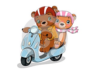 Bears on motocycle