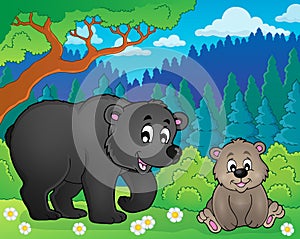 Bears in nature theme image 2