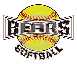 Bears Softball Graphic photo