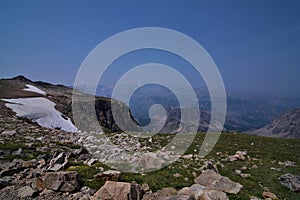 Beartooth Highway Montana pass overlook snow