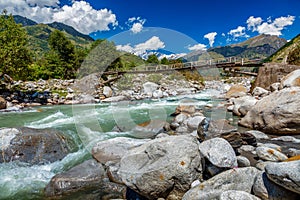 Beas River in Kullu Valley, Himachal Pradesh, India