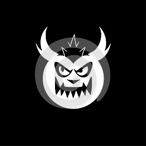 Beast - black and white vector illustration