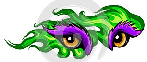 Beast eyes logo icon vector illustration design