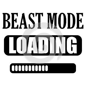 Beast mode loading a motivational design