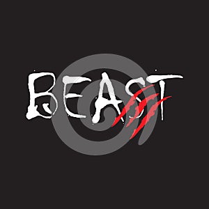 Beast -  Typography graphic design for t-shirt graphics, banner, fashion prints, slogan tees, stickers, cards, posters