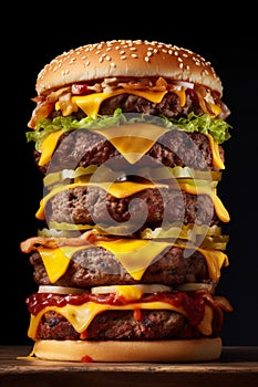 Beasty quintuple burger