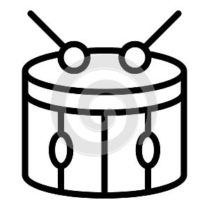 Beat drum icon, outline style