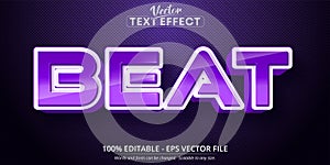 Beat text, cartoon style editable text effect