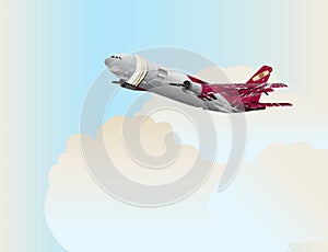 Beat-up Airplane illustration