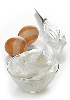 Beaten egg whites