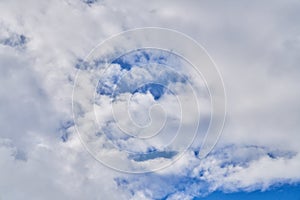 Beatiful blue sky with clouds on a sunny day