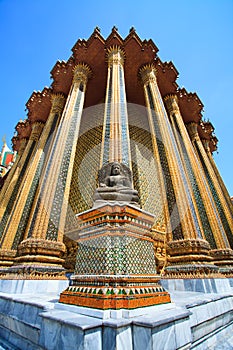 Beatiful Buddhist statue in Thai temple