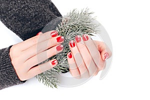 Beatiful Christmas manicure