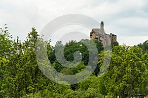 beatiful landscape of the pfÃ¤lzer wald hills and the dahner rock castles, rheinland-pfalz, germany